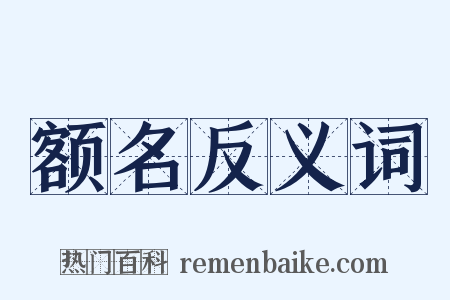 额名反义词是什么意思的图片